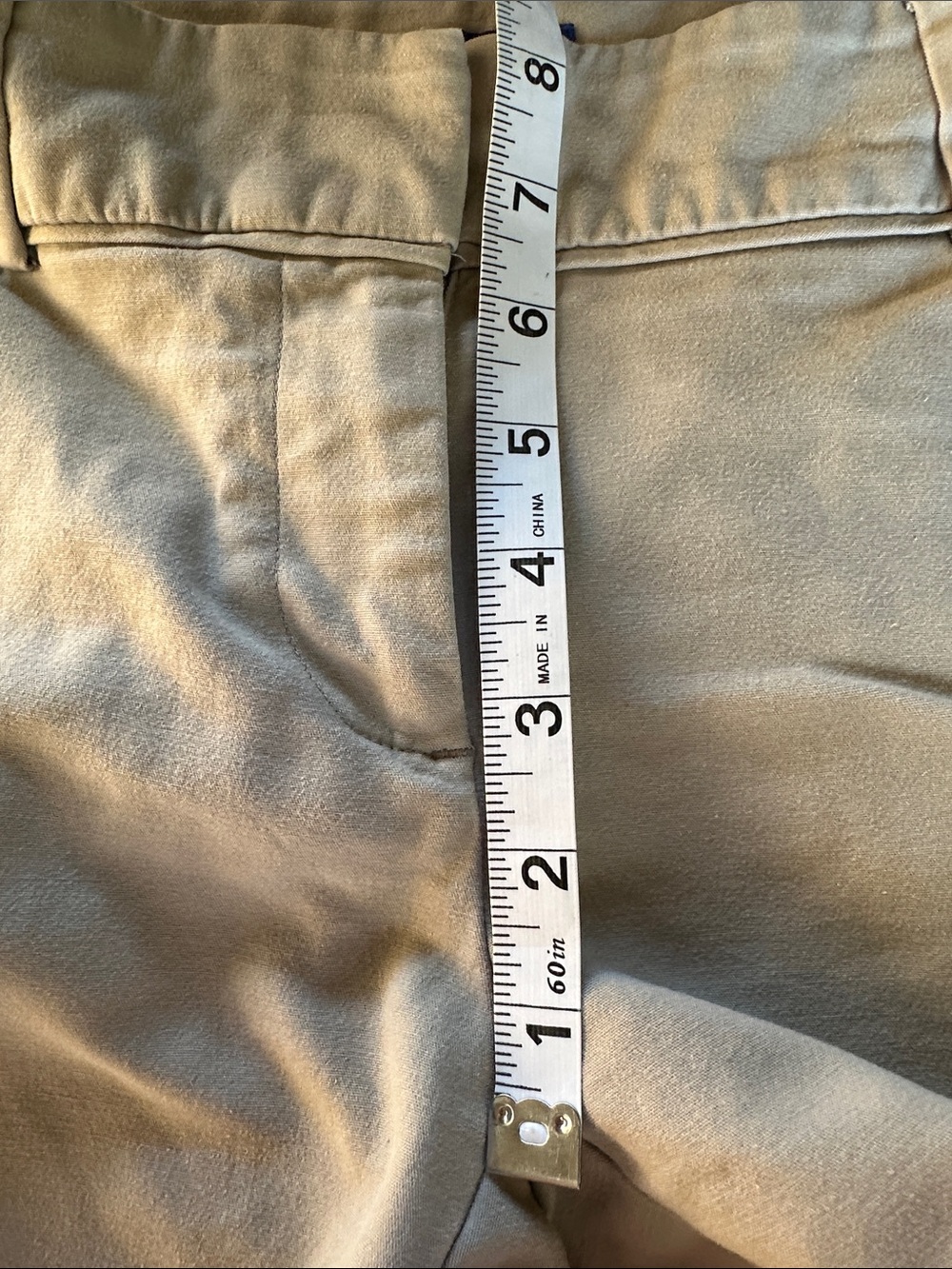 Apt. 9 Tan Roll-Hem Chino Shorts, size 4 - Picture 5 of 8